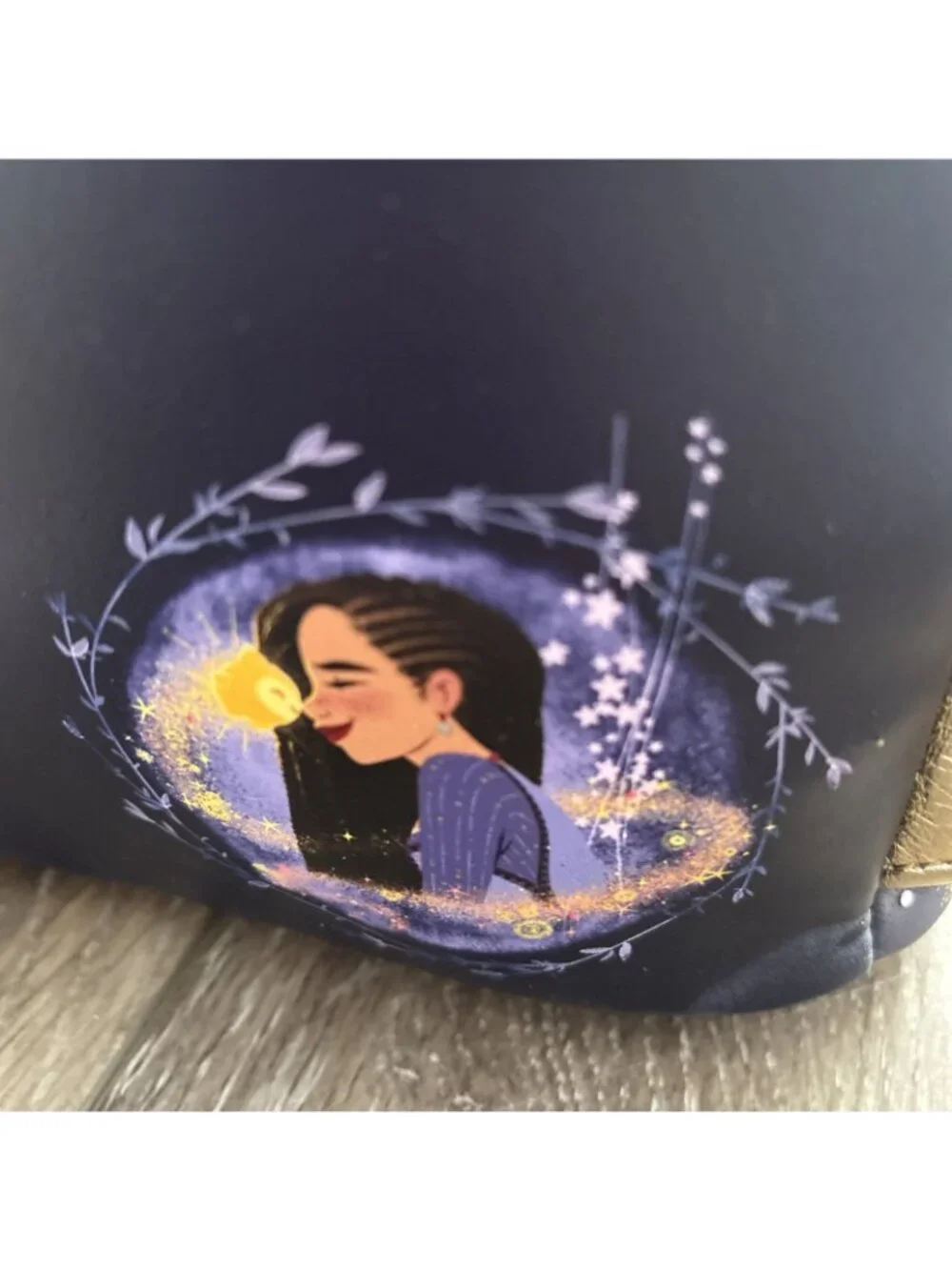 Disney Parks Wish Asha Loungefly Mini Backpack Navy Blue GOLD